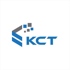 KCT letter technology logo design on white background. KCT creative initials letter IT logo concept. KCT setting shape design
