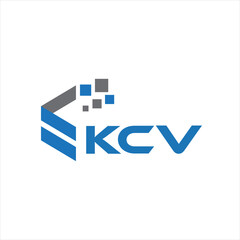 KCV letter technology logo design on white background. KCV creative initials letter IT logo concept. KCV setting shape design
