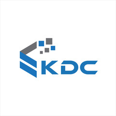 KDC letter technology logo design on white background. KDC creative initials letter IT logo concept. KDC setting shape design
