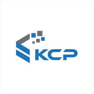 KCP letter technology logo design on white background. KCP creative initials letter IT logo concept. KCP setting shape design
