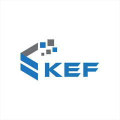 KEF letter technology logo design on white background. KEF creative initials letter IT logo concept. KEF setting shape design
