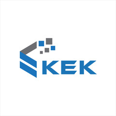 KEK letter technology logo design on white background. KEK creative initials letter IT logo concept. KEK setting shape design
