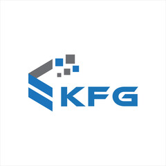 KFG letter technology logo design on white background. KFG creative initials letter IT logo concept. KFG setting shape design

