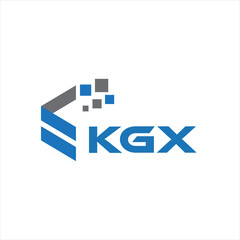KGX letter technology logo design on white background. KGX creative initials letter IT logo concept. KGX setting shape design
