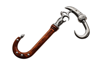 Emergency Tool Firemans Hook on White or PNG Transparent Background