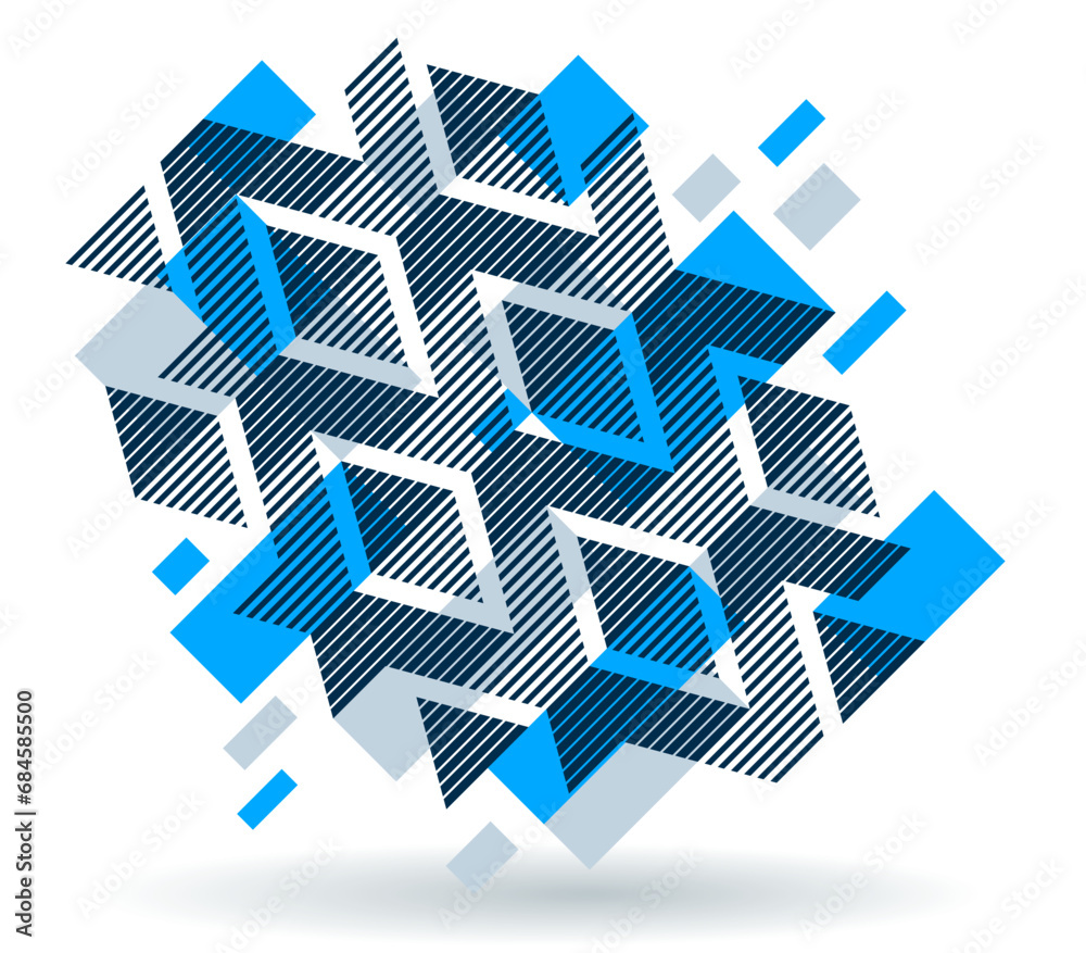 Canvas Prints isometric 3d cubes vector abstract geometric background, abstraction art polygonal graphic design wa