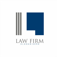 Law firm logo design with letter L concept.