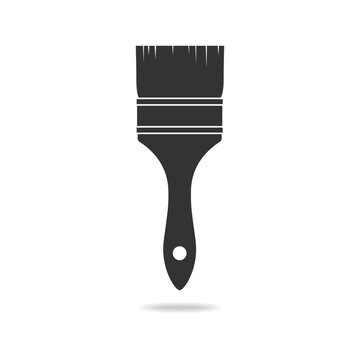 Paintbrush  graphic icon. Paintbrush sign isolated on white background. Working tool painter symbol. Vector illustration