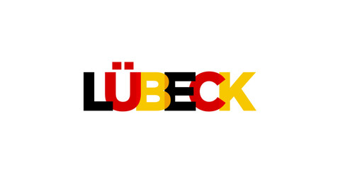 Lubeck Deutschland, modern and creative vector illustration design featuring the city of Germany for travel banners, posters, and postcards.