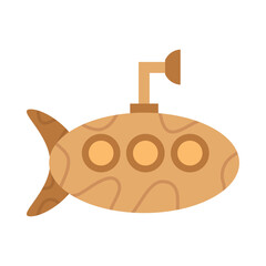 wooden toy submarine