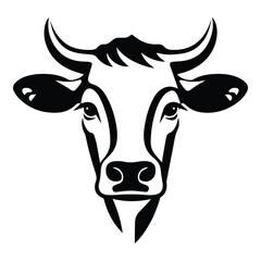 Cow Flat Icon Isolated On White Background