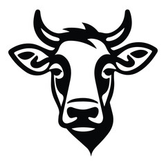 Cow Flat Icon Isolated On White Background