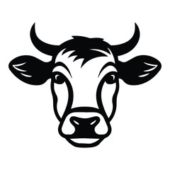 Cow Flat Icon Isolated On White Background