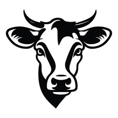 Cow Flat Icon Isolated On White Background