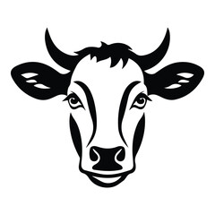 Cow Flat Icon Isolated On White Background