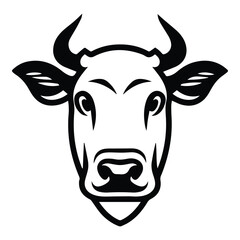 Cow Flat Icon Isolated On White Background