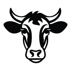 Cow Flat Icon Isolated On White Background