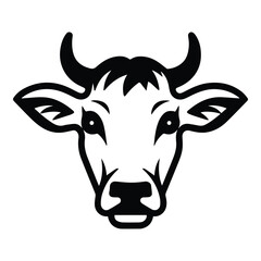 Cow Flat Icon Isolated On White Background