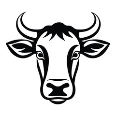Cow Flat Icon Isolated On White Background