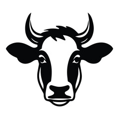 Cow Flat Icon Isolated On White Background