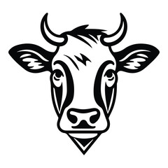 Cow Flat Icon Isolated On White Background