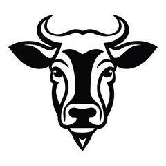 Cow Flat Icon Isolated On White Background