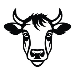 Cow Flat Icon Isolated On White Background