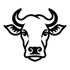 Cow Flat Icon Isolated On White Background