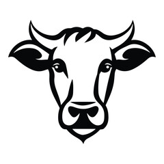Cow Flat Icon Isolated On White Background