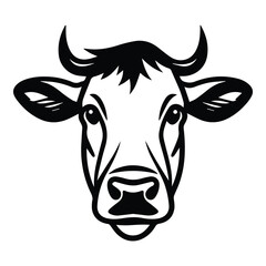 Cow Flat Icon Isolated On White Background