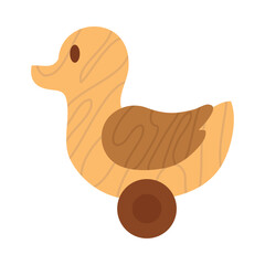 wooden toy duck