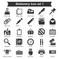 Stationery Icon Set 1