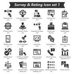 Survey Rating Icon Set 1