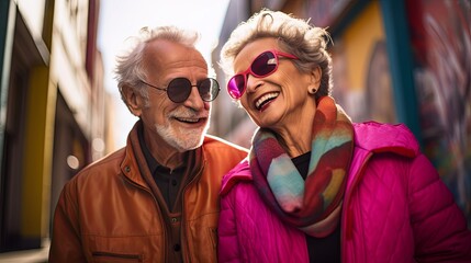 City Life: Elderly Couple's Urban Adventure