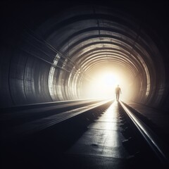 light at the end of the tunnel When you travel through the dark Your hopes are close to being successful. like the light that shines in the dark