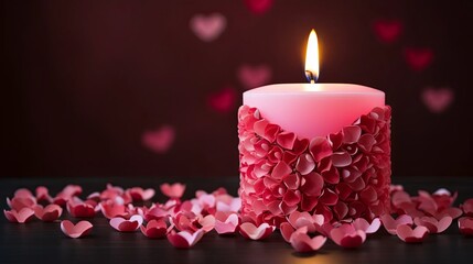 Romantic Heart Candle