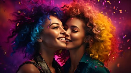 Obraz na płótnie Canvas Love Wins: Joyful LGBT Celebration