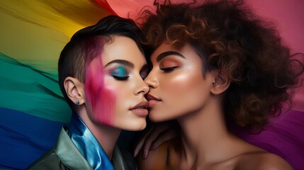 Naklejka premium Vibrant Unity: Celebrating LGBT Love