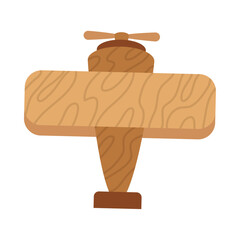 wooden toy airplane