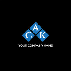 Fototapeta premium ACK letter logo design on black background. ACK creative initials letter logo concept. ACK letter design. 