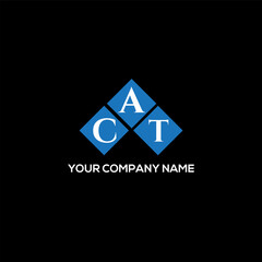 Fototapeta premium ACT letter logo design on black background. ACT creative initials letter logo concept. ACT letter design. 