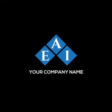 AEI letter logo design on black background. AEI creative initials letter logo concept. AEI letter design.
