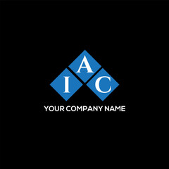 AIC letter logo design on black background. AIC creative initials letter logo concept. AIC letter design.
