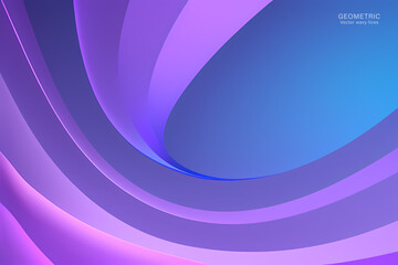 Soft Purple Wave Background, Abstract geometric background with liquid shapes. Vector illustration.