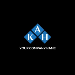 Deurstickers AKH letter logo design on black background. AKH creative initials letter logo concept. AKH letter design.  © designhill