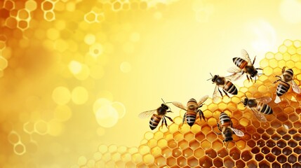 beehive with bees at work 