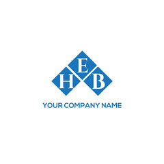 EHB letter logo design on white background. EHB creative initials letter logo concept. EHB letter design.
