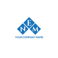 ENM letter logo design on white background. ENM creative initials letter logo concept. ENM letter design.
