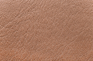 Texture of brown leather product close-up.