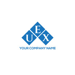 EUX letter logo design on white background. EUX creative initials letter logo concept. EUX letter design.
